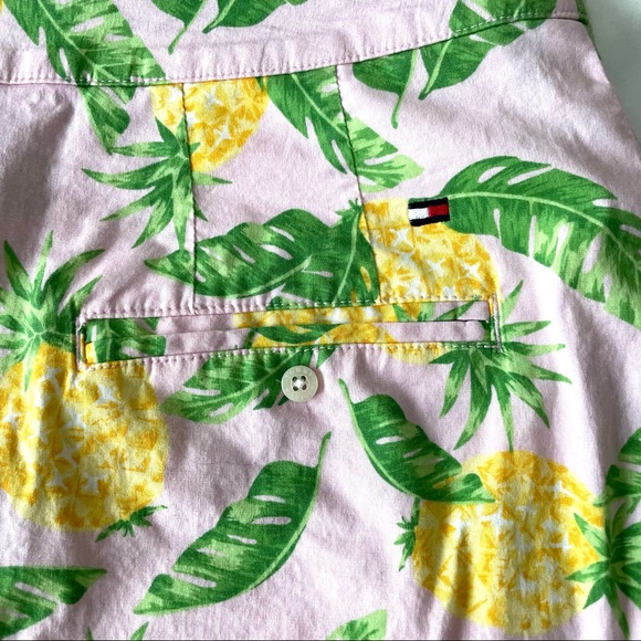 SOLD - Tommy Hilfiger Golf Pink and Green Pineapple and Palm Print Skort - Picture 5 of 8